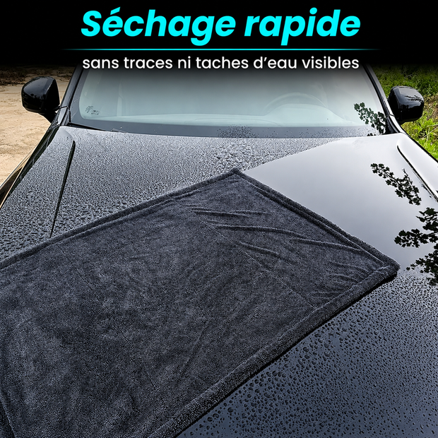 Serviette Microfibre 1300 GSM Ultra Absorbante 40x40cm – Séchage Auto Sans Traces