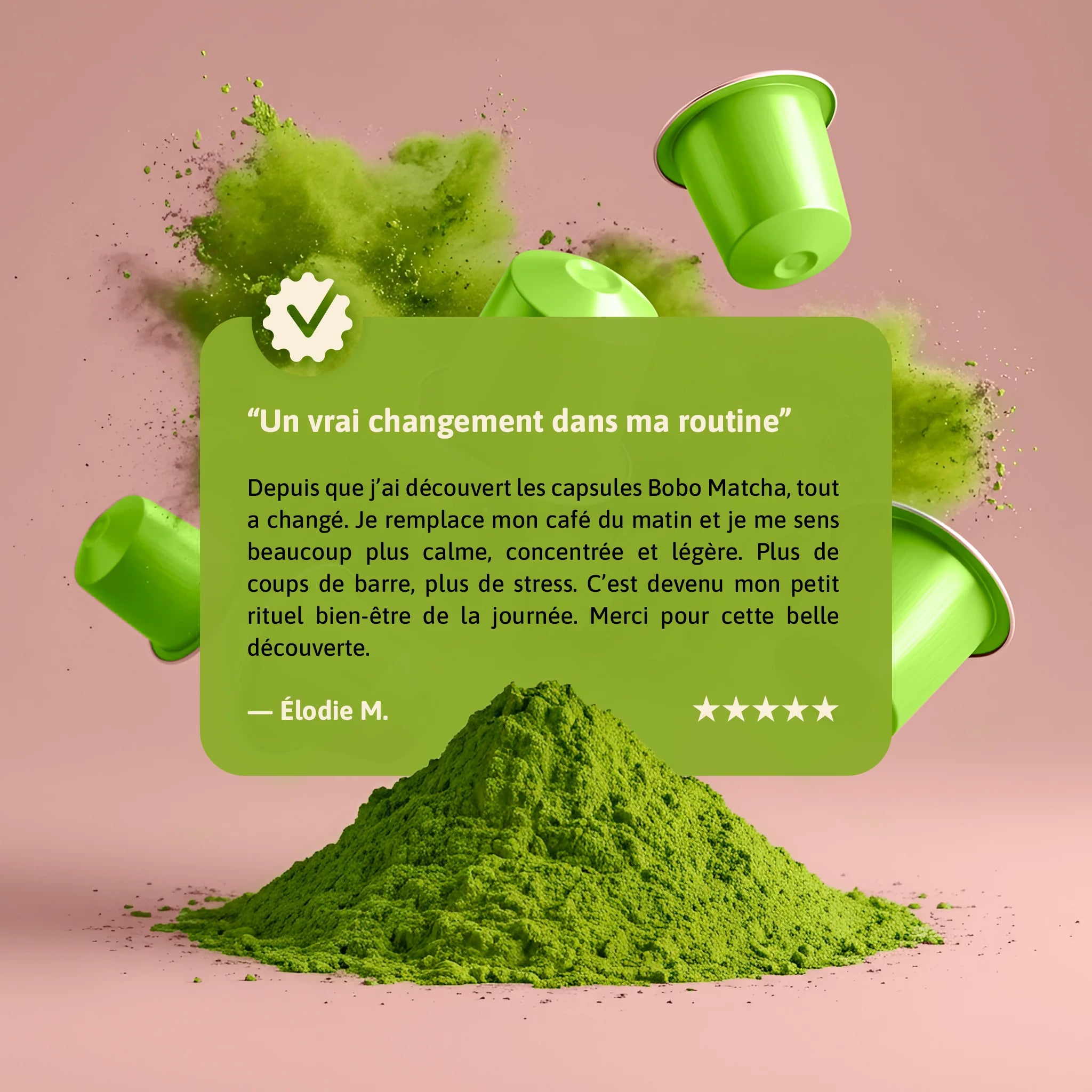 BOBO MATCHA – Capsules Matcha Cérémonie compatibles Nespresso®