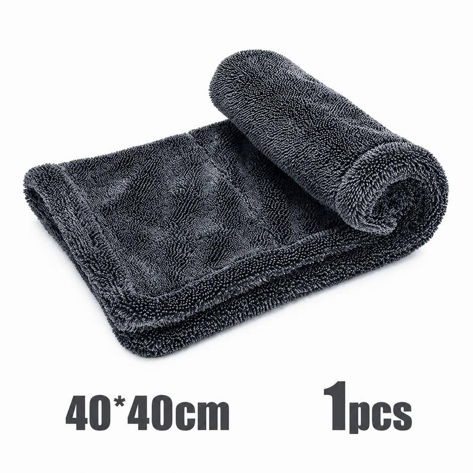 Serviette Microfibre 1300 GSM Ultra Absorbante 40x40cm – Séchage Auto Sans Traces