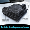 Serviette Microfibre 1300 GSM Ultra Absorbante 40x40cm – Séchage Auto Sans Traces