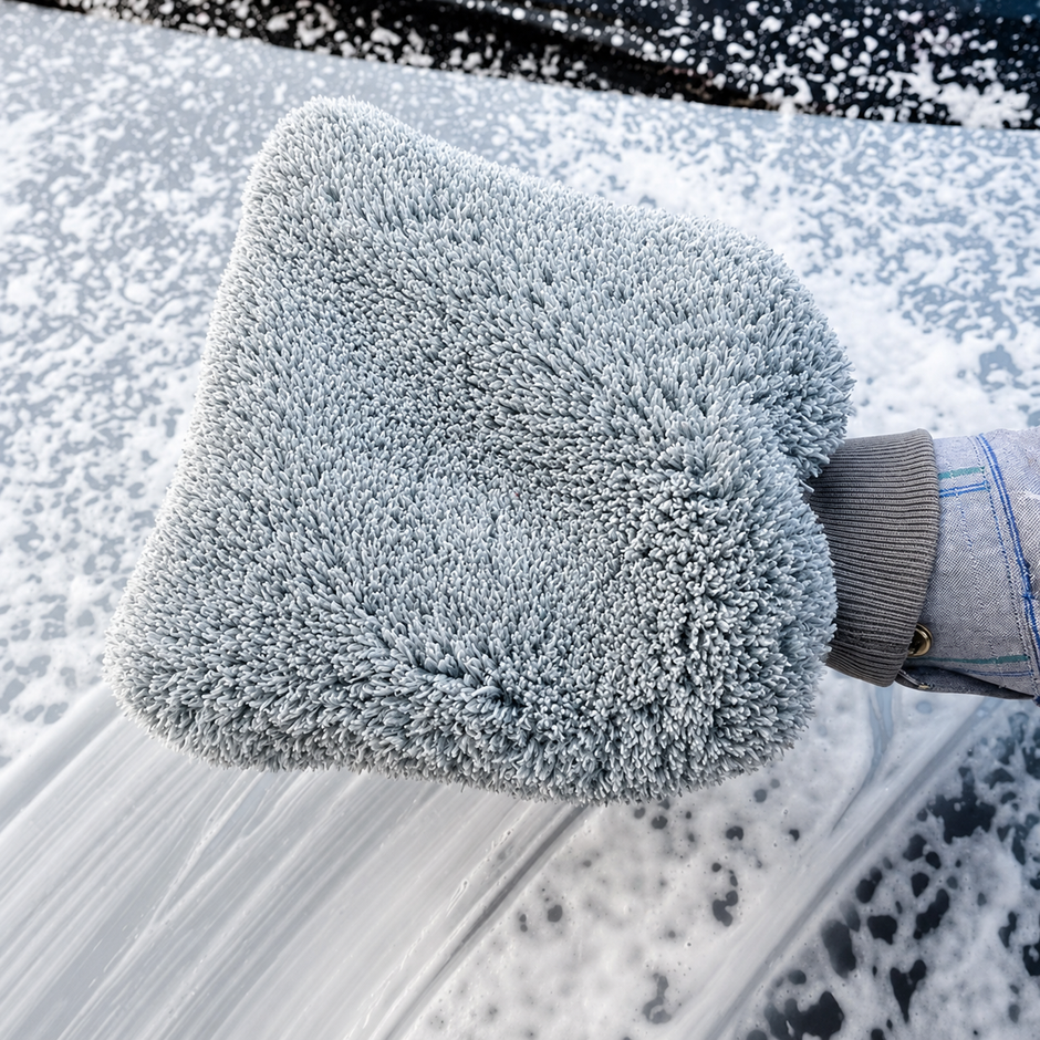 Gant de Lavage Premium Microfibre – Ultra Doux Sans Rayures