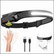 Lampe Frontale LED Rechargeable – Capteur de Mouvement