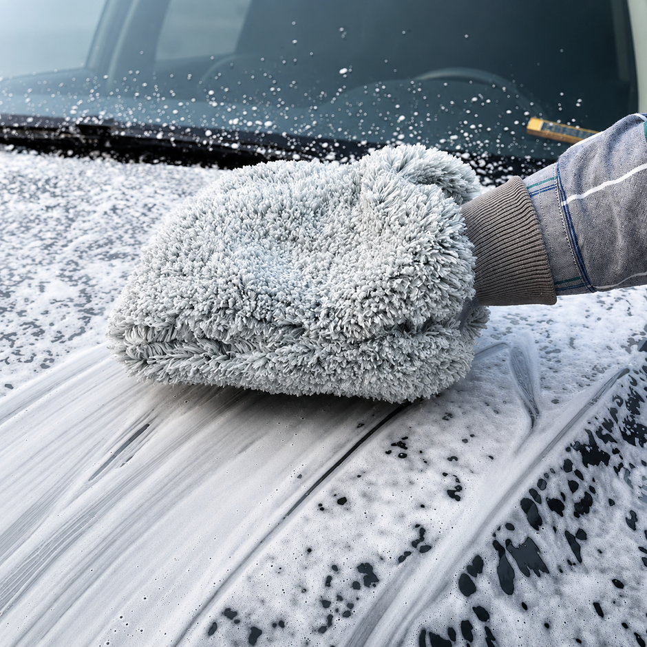 Gant de Lavage Premium Microfibre – Ultra Doux Sans Rayures