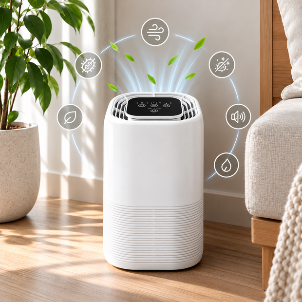 Purificateur d’Air EWT – HEPA 13, UV-C & ioniseur