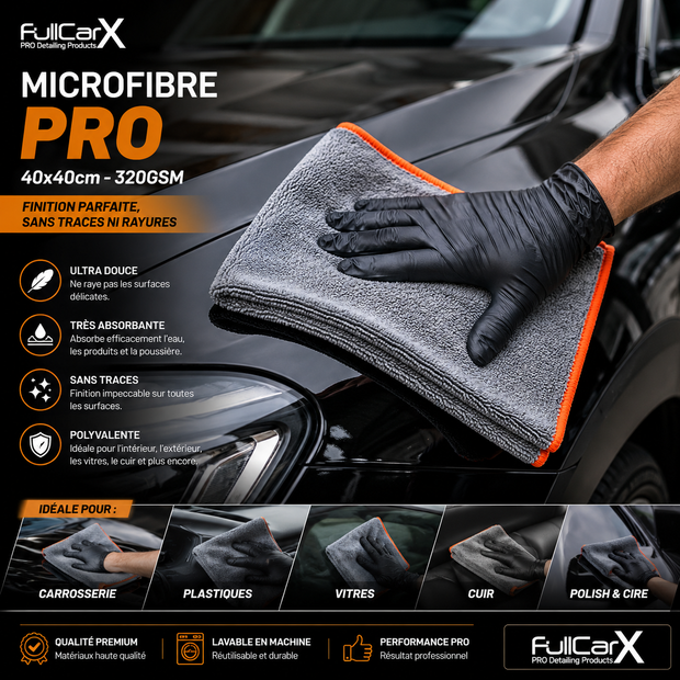 Microfibre PRO 40x40 cm – 320 GSM | FULL CAR X
