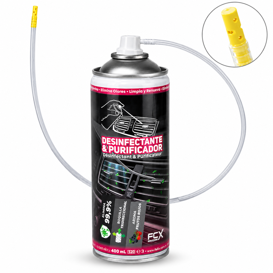 Désinfectant & Purificateur Climatisation – Fruits Rouges 400ml