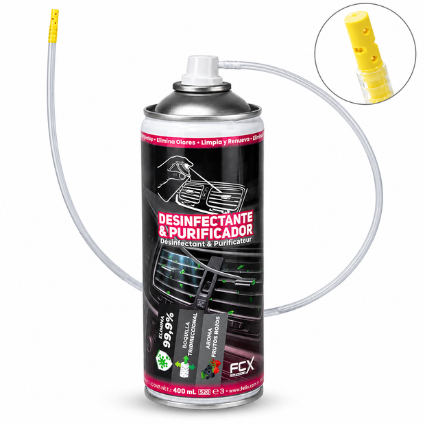 Désinfectant & Purificateur Climatisation – Fruits Rouges 400ml